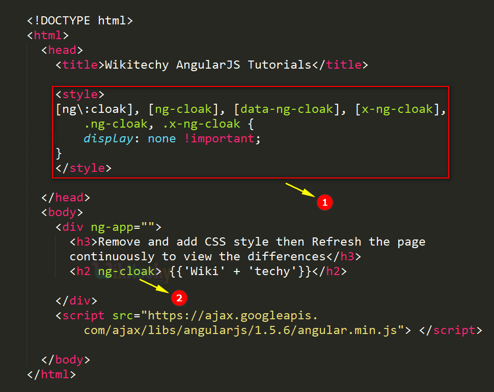 Code Explanation for AngularJS ngcloak