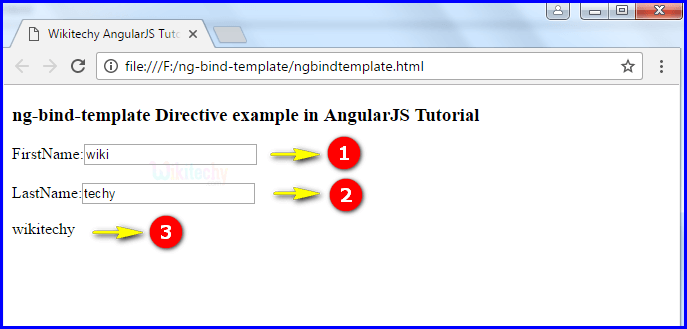 Sample Output for AngularJS ngbindtemplate