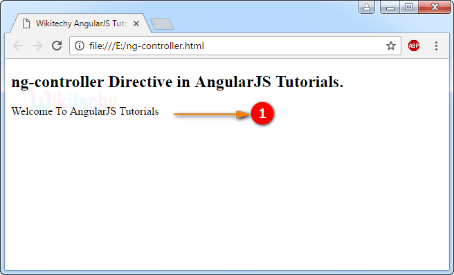 Sample Output for AngularJS ngcontroller