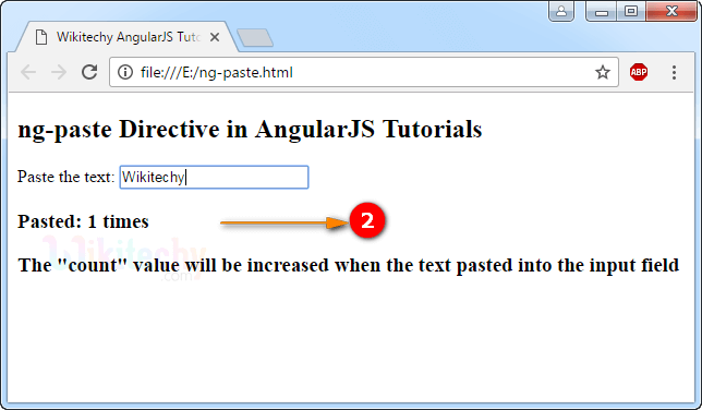 Sample Output for AngularJS ngpaste