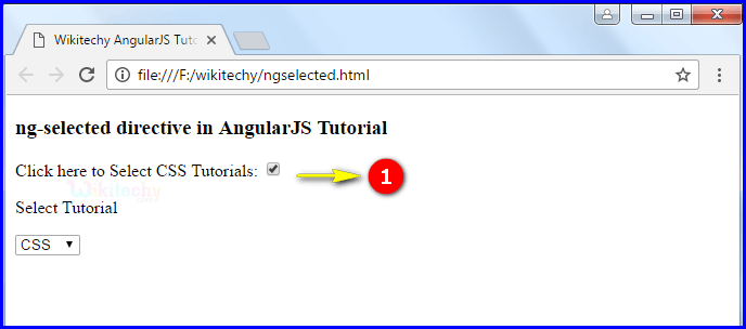 Sample Output2 for AngularJS ngselected