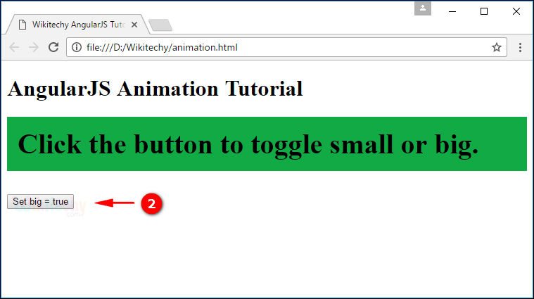 Sample Output2 for AngularJS Animation