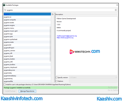 Pygame Tutorial | pygame Download | Pygame Install - wikitechy