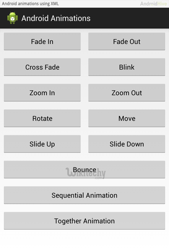  xml android animations