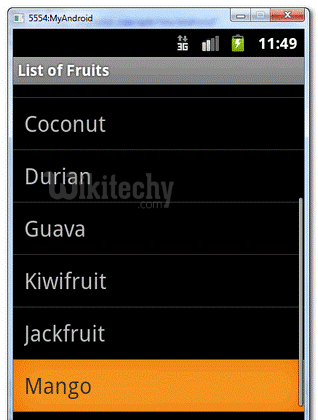  lists in android