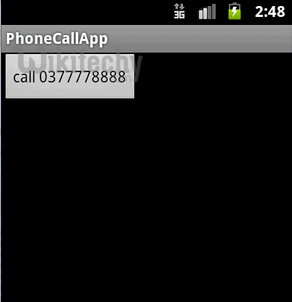  call button of number in android