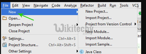 android studio another new project