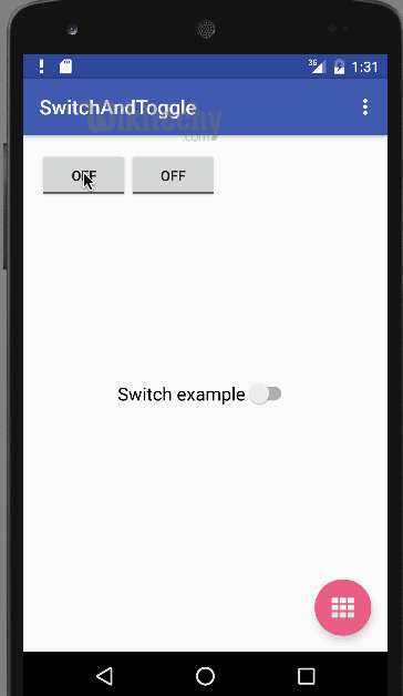  android switch toggle output