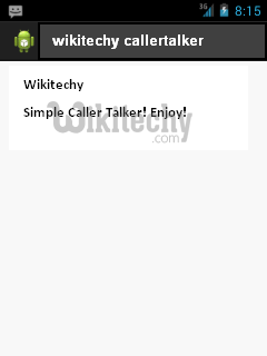  output of callertalker