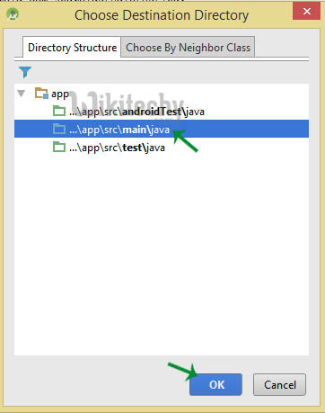  directory destination for packages in android
