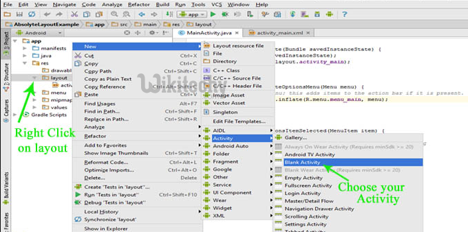  How to Create New Activity in Android Studio

