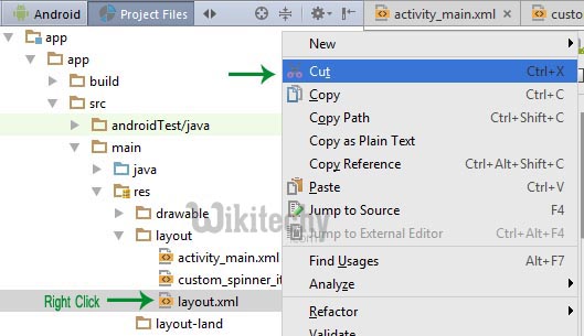  layout cut xml android studio