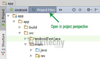  projecti perspective of android studio