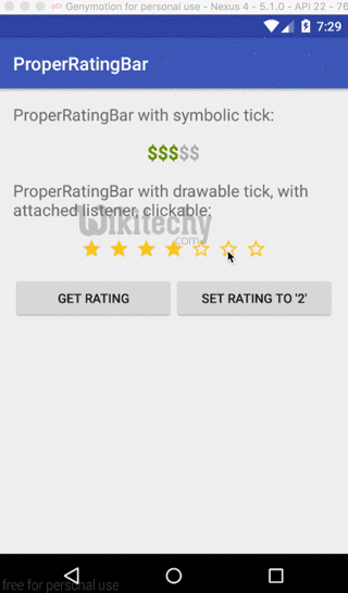  proper rating bar