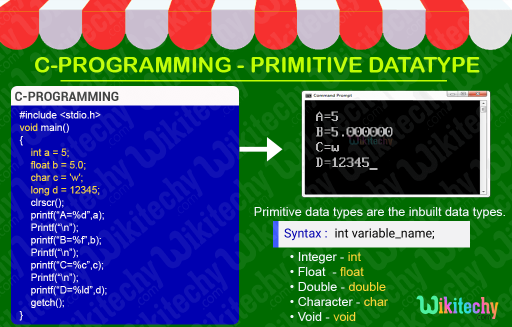 C Primitive Data Types