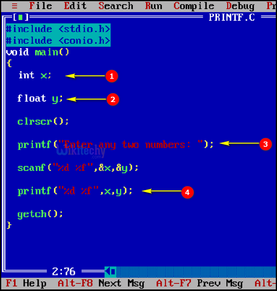 code-explanation-printf-function