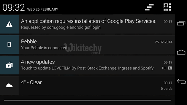 an application requires installation of google play services error fix
