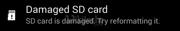 android corrupted sd card error