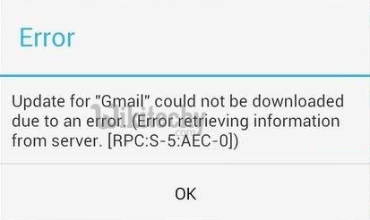  android rpc playstore error