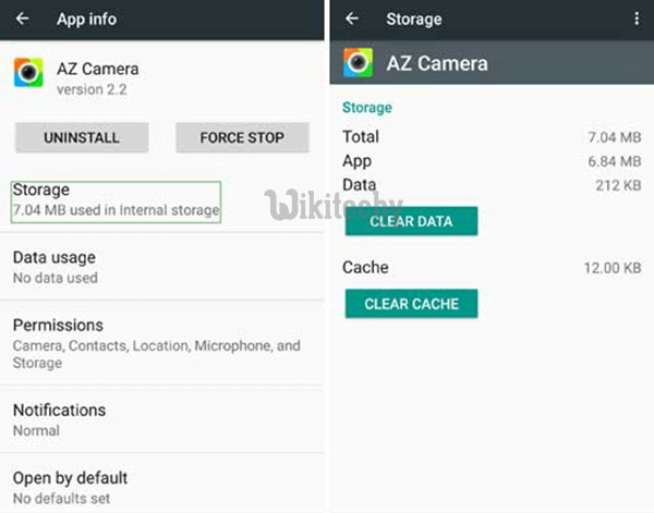 delete app cache and data on marshmallow