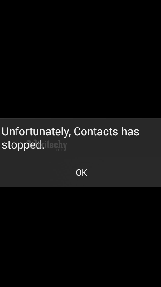  unfortunately contacts stopped error on android