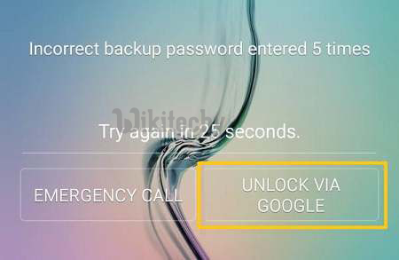unlock samsung via google account