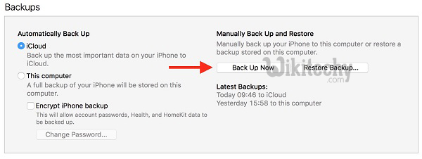  backup iphone with itunes