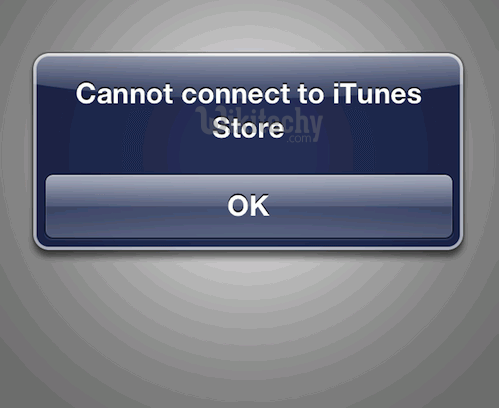 cannot connect itunes store error