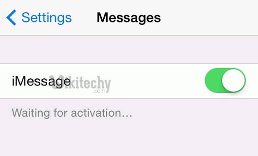 imessage waiting for activation