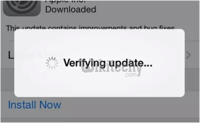ios 10 verifying update
