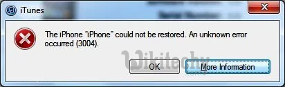 iPhone Error 3004 iTunes Apple Device Code Problem - By Microsoft Award ...