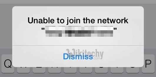 unable to join network ios error
