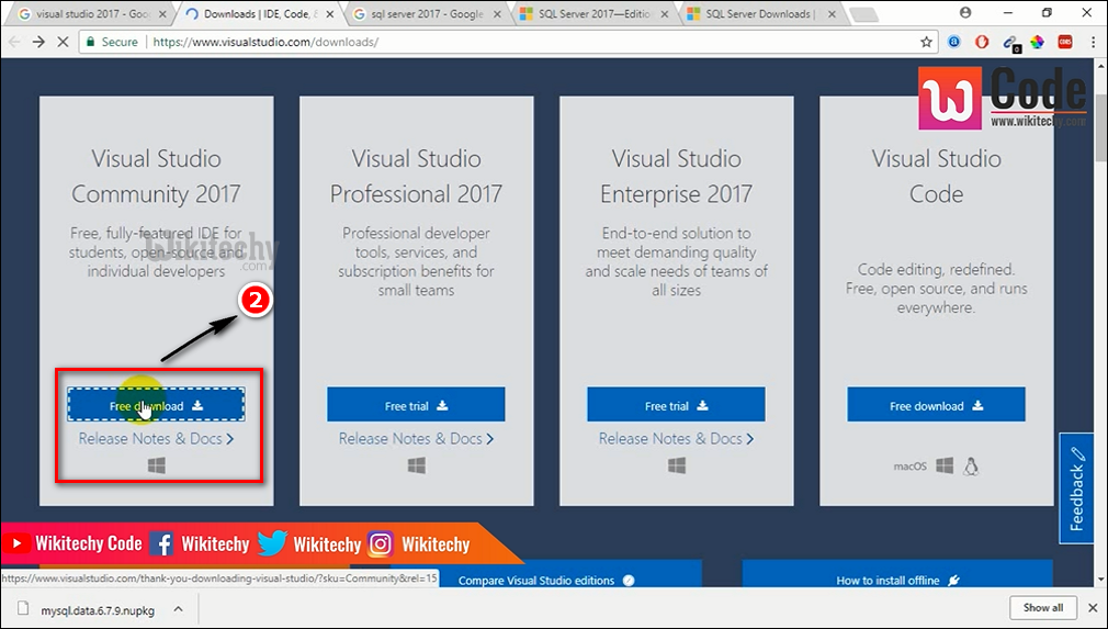  Download visual studio