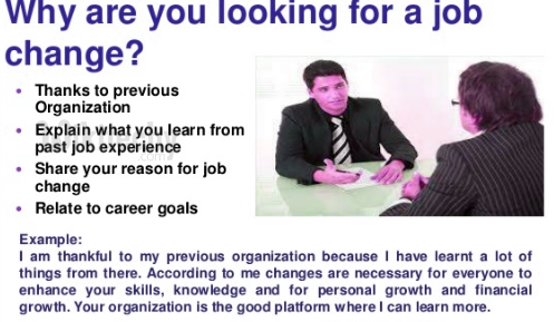 What are you looking for a job change