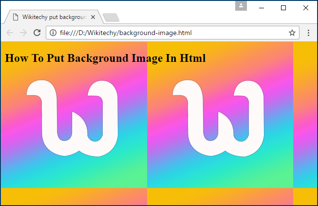 How To Background Image In Html Wikitechy