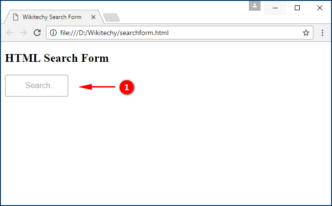 Output for Html5 Search Form