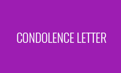 Condolence Letter