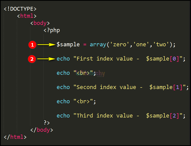 php tutorial - PHP Indexed Arrays - php programming - learn php - php code  - php script - wikitechy