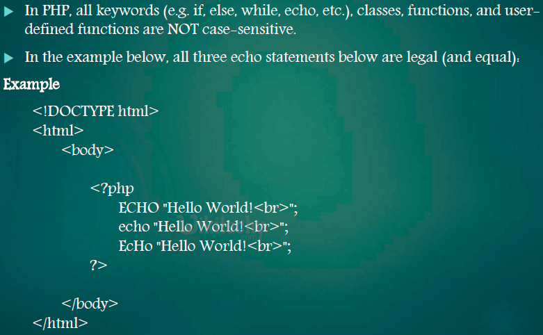 php - php 7 - php tutorial - php framework tutorial - php examples - php sample code - php basics - php web development - php components - php project - php technology  - learn php - php online - php programming - php program - php code - html code - embedded php in html - web server  - php syntax - php function - php case sensitiveness 