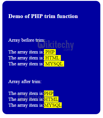  php-trim-arrays
