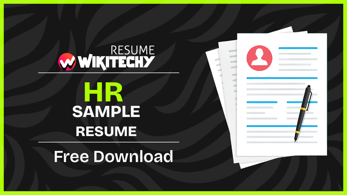 hr sample resume