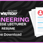 engineering college lecturer resume