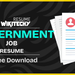 resume for government job