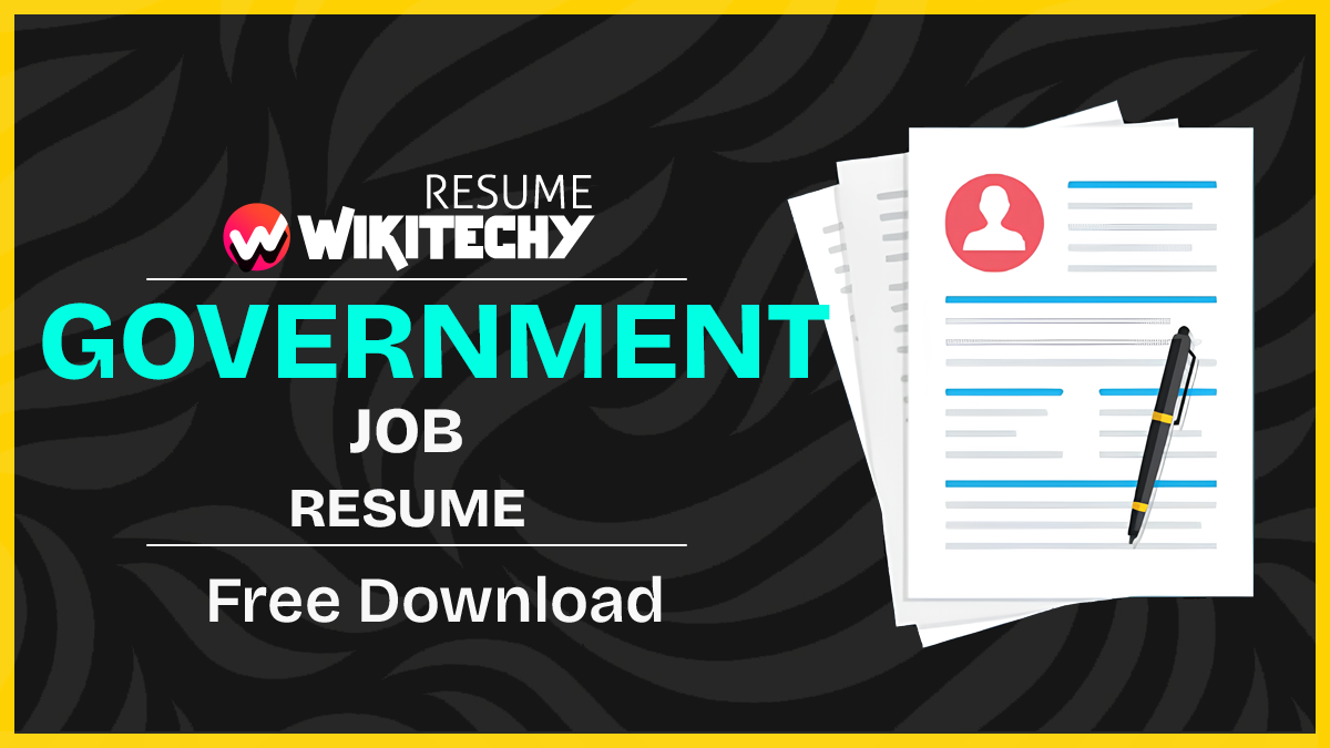 resume for government job