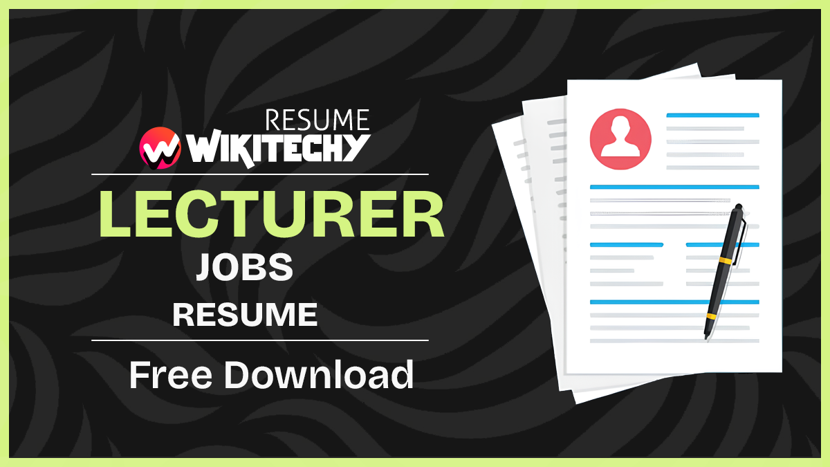 Resume For Lecturer Jobs lecturer resume
