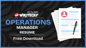 Operations Manager Resume