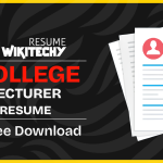 lecturer resume examples