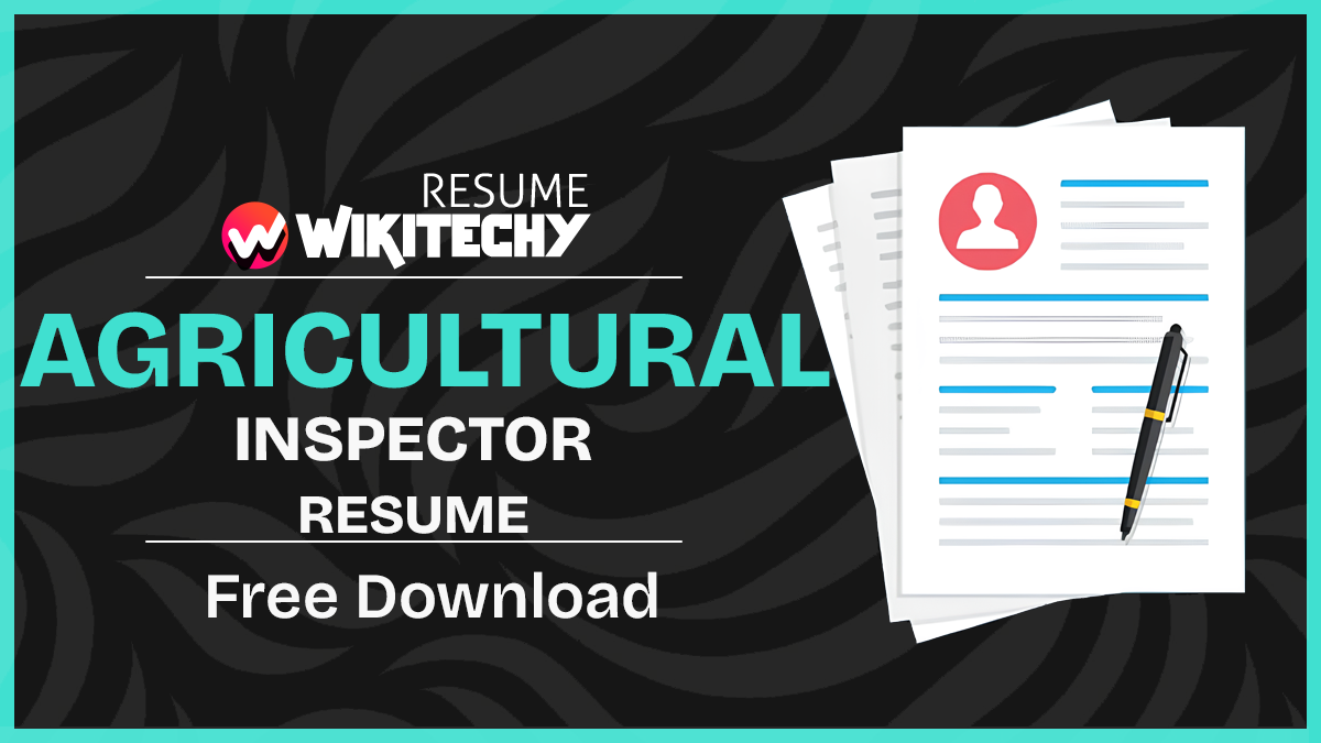 agricultural inspector resume