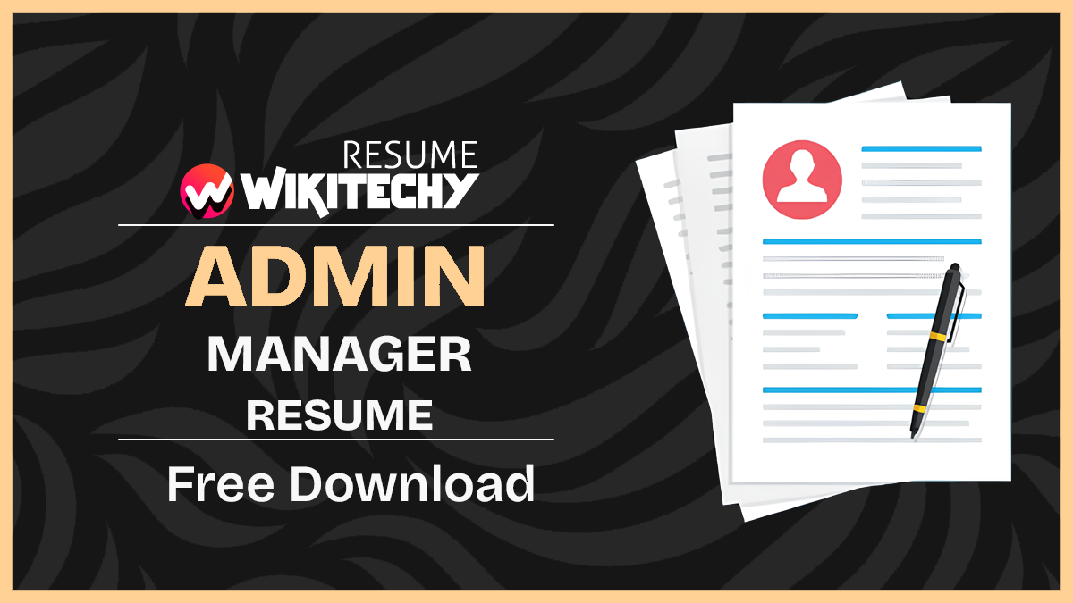 admin manager resumes