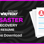 disaster recovery resume